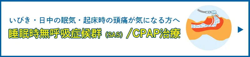 睡眠時無呼吸症候群（SAS）/CPAP治療
